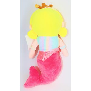 عروسک پولیشی پری دریایی رنگ گلبهی_اسباب بازی عروسک دخترانه