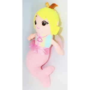 عروسک پولیشی پری دریایی رنگ صورتی_اسباب بازی عروسک دخترانه