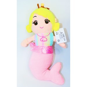 عروسک پولیشی پری دریایی رنگ صورتی_اسباب بازی عروسک دخترانه