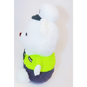 عروسک پولیشی خرس با لباس پلیس سبز_اسباب بازی عروسک دخترانه