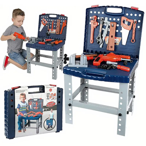 ست میز جعبه ابزار اسباب بازی با دریل کد 21-008 Super Tool Toys_اسباب بازی مشاغل