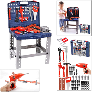 ست میز جعبه ابزار اسباب بازی با دریل کد 21-008 Super Tool Toys_اسباب بازی مشاغل