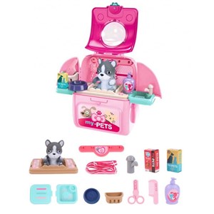 کوله پشتی ست نگهداری سگ خانگی رنگ صورتی_اسباب بازی مشاغل