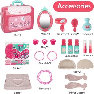 ست اسباب بازی میز آرایشی قابل حمل 3 حالته_اسباب بازی لوازم خانگی