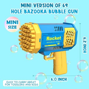 تفنگ اسباب بازی حباب ساز چراغ دار رنگ آبی مدل Mini Bubble Gun Rocket_اسباب بازی تفنگ
