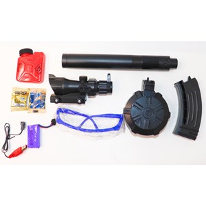 تفنگ اسباب بازی شارژی تیر ژله ای دو حالته با قدرت 20000 دور در دقیقه_اسباب بازی تفنگ