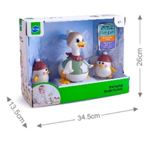 اردک و جوجه موزیکال هولی تویز سنسور دار مدل Hola Toys Musical Waddling Duck Family HE9987_اسباب بازی نوزادی