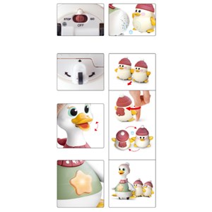 اردک و جوجه موزیکال هولی تویز سنسور دار مدل Hola Toys Musical Waddling Duck Family HE9987_اسباب بازی نوزادی