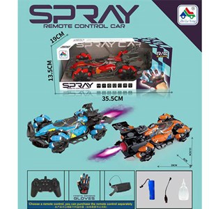 ماشین کنترلی چرخ کپسولی دودزا با دو کنترل دستی و دستبندی مدل آر سی مسابقه ای دریفت_اسباب بازی ماشین کنترلی