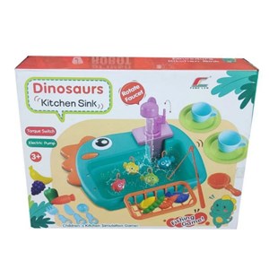 اسباب بازی سینک ظرفشویی و قلاب ماهیگیری رنگ سبز_اسباب بازی لوازم خانگی