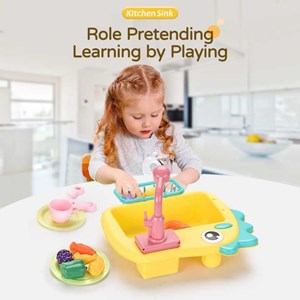 اسباب بازی سینک ظرفشویی و قلاب ماهیگیری_اسباب بازی لوازم خانگی