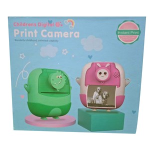 دوربین عکاسی و فیلمبرداری دیجیتال کودک با چاپ فوری حرارتی و رم 32 گیگ صورتی_اسباب بازی دیجیتال و هوشمند