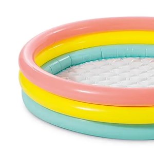 استخر بادی قطر 61 سانتیمتری کف بادی سفید اینتکس با رنگ ها پاستیلی_اسباب بازی ورزشی