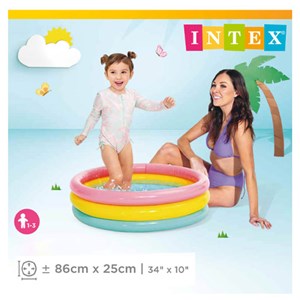 استخر بادی کودک اینتکس intex قطر 86 سانتیمتری کف بادی_اسباب بازی ورزشی