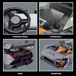 لگو تکنیک ماشین مسابقه مک لارن سننا 352 قطعه مدل Mould King Senna Car Model Building Set 27008_اسباب بازی لگو