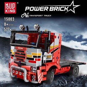 لگو تکنیک کامیون حمل‌ و نقل کنترلی 577 قطعه مدل MOULD KING 15003 RC Transport Truck Remote Contro_اسباب بازی لگو