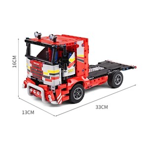 لگو تکنیک کامیون حمل‌ و نقل کنترلی 577 قطعه مدل MOULD KING 15003 RC Transport Truck Remote Contro_اسباب بازی لگو