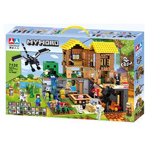 لگو ماینکرافت روستای کریپر با ساکنان 1415 قطعه مدل Minecraft My World 7132_اسباب بازی لگو