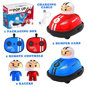 ماشین‌ های کنترلی تصادفی مدل RC Bumper Cars مجموعه ی 2 عددی_اسباب بازی ماشین کنترلی