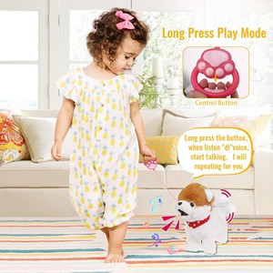 عروسک رباتیک هاپو پشمالو سخنگو و موزیکال با دسته ی کنترلی مدل Electric Singing Dog Toys 968_عروسک رباتیک