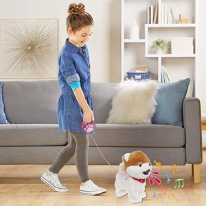 عروسک رباتیک هاپو پشمالو سخنگو و موزیکال با دسته ی کنترلی مدل Electric Singing Dog Toys 968_عروسک رباتیک