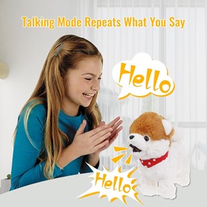 عروسک رباتیک هاپو پشمالو سخنگو و موزیکال با دسته ی کنترلی مدل Electric Singing Dog Toys 968_عروسک رباتیک