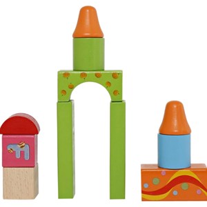 بلوک چوبی خانه سازی بریکس جعبه ای 50 قطعه English Alphabet Blocks_بازی فکری