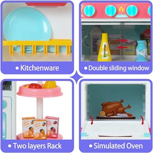 ست اسباب بازی آشپزخانه بزرگ 43 تکه با بخار و سینک مدل Mist Kitchen_اسباب بازی لوازم خانگی