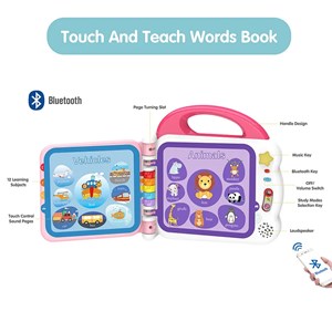 اسباب بازی کتاب موزیکال و آموزشی، بلوتوث دار با 108 کلمه انگلیسی_اسباب بازی نوزادی