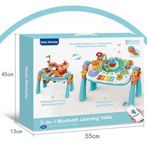 میز آموزشی بلوتوثی قابل شارژ 2 در 1 مدل Bluetooth Learning Table_اسباب بازی موسیقی