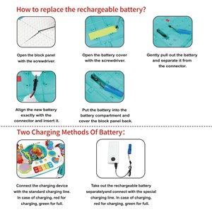 میز آموزشی بلوتوثی قابل شارژ 2 در 1 مدل Bluetooth Learning Table_اسباب بازی موسیقی