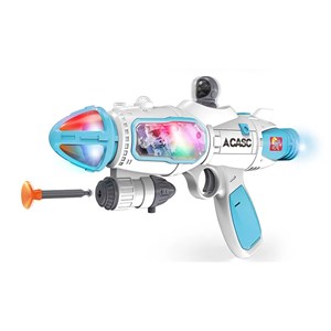 تفنگ اسباب بازی موزیکال بلستر فضایی دودزا با تیرهای چسبانکی مدل Space Smoke Blaster Gun 923_اسباب بازی تفنگ