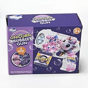 تفنگ اسباب بازی حباب ساز چراغ دار طرح یونیکورن مدل Unicorn Bubble Gun_اسباب بازی تفنگ