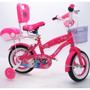 دوچرخه شهری کودک سایز 12 رنگ سرخابی طرح فروزن مدل اسمارت Smart_اسباب بازی دوچرخه