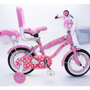 دوچرخه شهری کودک سایز 12 رنگ صورتی طرح کیتی مدل اسمارت Smart_اسباب بازی دوچرخه