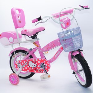 دوچرخه شهری کودک سایز 12 رنگ صورتی طرح کیتی مدل اسمارت Smart_اسباب بازی دوچرخه