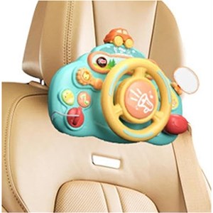 اسباب‌ بازی فرمان ماشین موزیکال رنگ آبی مدل Music Steering Wheel Toy 201_اسباب بازی نوزادی