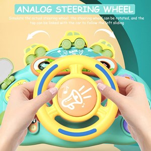 اسباب‌ بازی فرمان ماشین موزیکال رنگ آبی مدل Music Steering Wheel Toy 201_اسباب بازی نوزادی