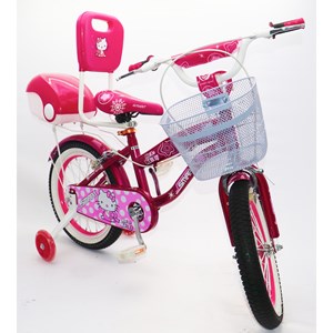 دوچرخه اورجینال کودک سایز 16 رنگ سرخابی طرح کیتی مدل اسمارت Smart_اسباب بازی دوچرخه