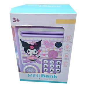 گاوصندوق اثر انگشتی رمز دار باتری خور طرح کرومی مدل MINI BANK 313_اسباب بازی مشاغل