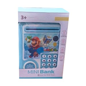گاوصندوق اثر انگشتی رمز دار باتری خور طرح سوپر ماریو مدل MINI BANK 313_اسباب بازی مشاغل
