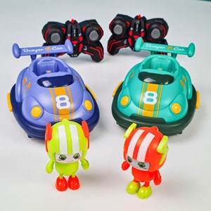 ست 2 عددی ماشین کنترلی مسابقه‌ ای دودزا مدل BUMPER CAR RQ3058_اسباب بازی ماشین کنترلی