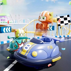 ست 2 عددی ماشین کنترلی مسابقه‌ ای دودزا مدل BUMPER CAR RQ3058_اسباب بازی ماشین کنترلی