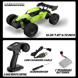 ماشین کنترلی آفرود سرعتی فلزی مقیاس 1:14 رنگ سبز مدل RC Racing Car 326_اسباب بازی ماشین کنترلی