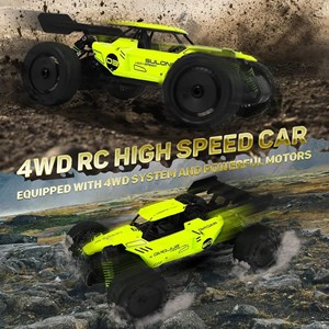 ماشین کنترلی آفرود سرعتی فلزی مقیاس 1:14 رنگ سبز مدل RC Racing Car 326_اسباب بازی ماشین کنترلی