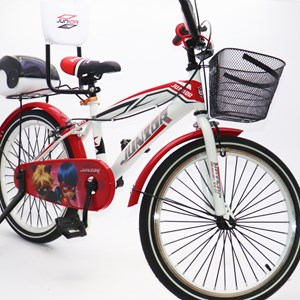 دوچرخه اورجینال کودک سایز 20 طرح دختر کفشدوزکی و گربه سیاه مدل جونیور JUNIOR_اسباب بازی دوچرخه