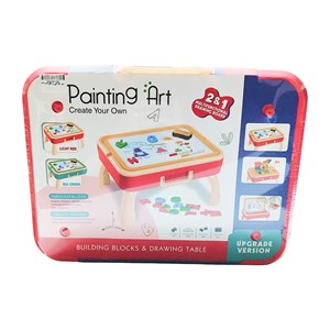 میز دو کاره خلاقیت لگو بازی و وایت برد 58 قطعه_اسباب بازی اتاق کودک