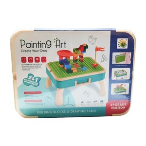 میز دو کاره خلاقیت لگو بازی و وایت برد 58 قطعه_اسباب بازی اتاق کودک