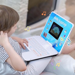 لپ تاپ آموزشی 48 کاره آبی Kids' educational laptop_اسباب بازی دیجیتال و هوشمند