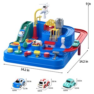 کیت ماشین بازی همراه با هلیکوپتر و 2 عدد ماشین_اسباب بازی ماشین